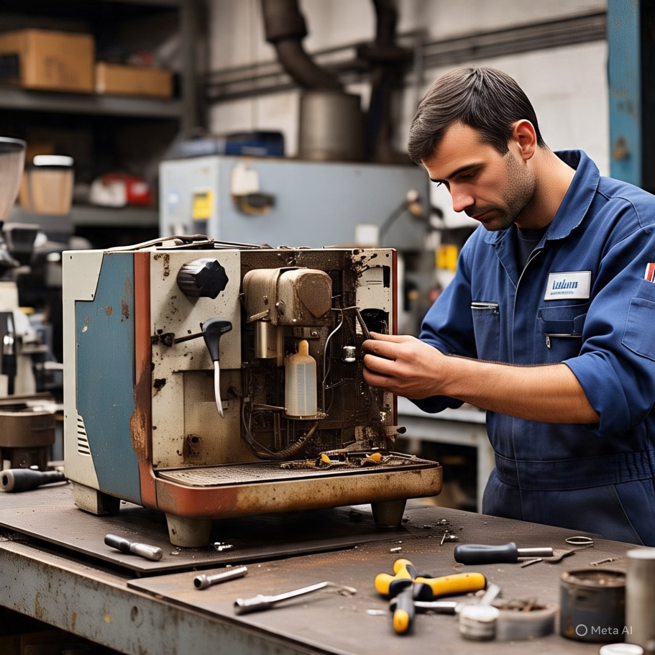 Coffee Machine Technician at Work